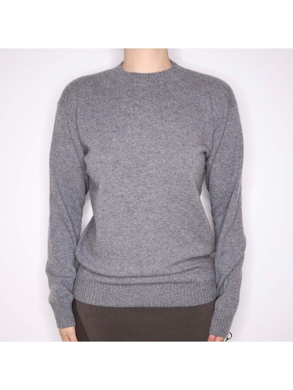 Modern Designer Grey Cashmere Sweater (XL)